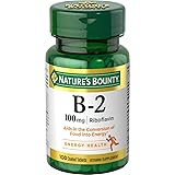Nature's Bounty Vitamin B-2 100 mg, 100 Tablets