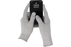 DefenderShield EMF Radiation Protection Gloves – Computer & Cell Phone Gloves Touchscreen-Friendly – Comfortable EMF Protection for Cell Phone Use – Large Size, Anti-Odor & Anti-Static Material