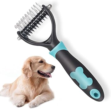 Brosse Chien Chat Peigne Demeloir Professionnel Peigne A Rateau A Lame Double Dents Pour Peigne A Raser Brosse A Toilettage Pour Animaux Domestiques De Rateau De Demelage Amazon Fr Animalerie