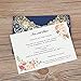 DORIS HOME 50pcs Navy Blue Laser Cut Flora Lace invitation Cards with Envelopes for Wedding Invitations, Bridal Shower, Engagement, Birthday, Bachelorette Party, Baby Shower