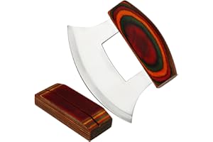 All-Purpose Rocking Chopper - Traditional Italian Mezzalunaa | Veggie Dicer Manual Cutter, Stainless Steel Salad Chopper, Erg