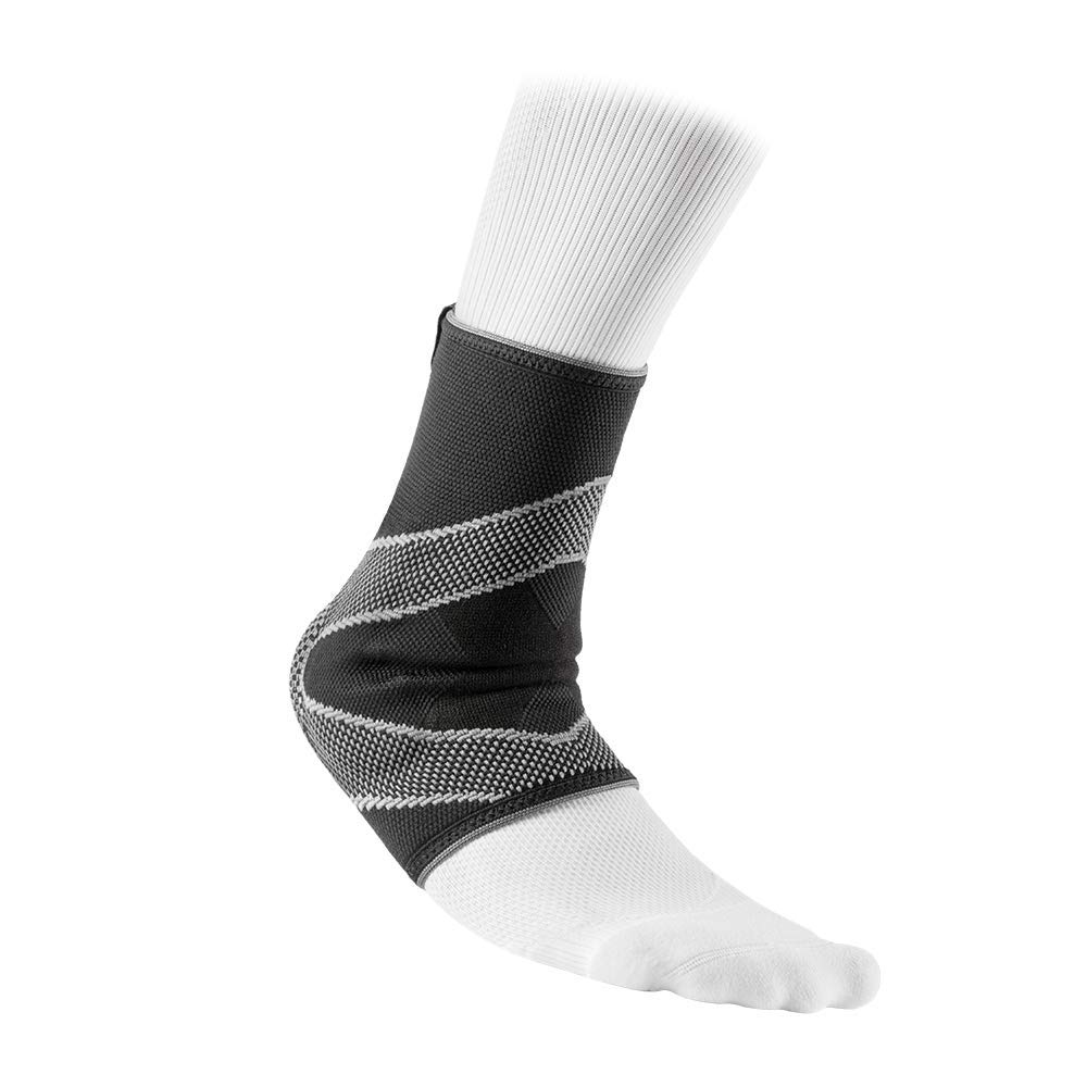 McDavid 5115-4 Way Elastic with Gel Buttresses Ankle Sleeve - Non-Neoprene Compression Ankle Support