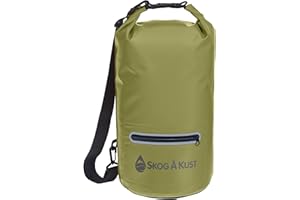 Skog Å Kust DrySåk Waterproof Floating Dry Bag with Exterior Zippered Pocket | for Kayaking, Rafting, Boating, Swimming, Camping, Hiking, Beach, Fishing | 10L & 20L Sizes