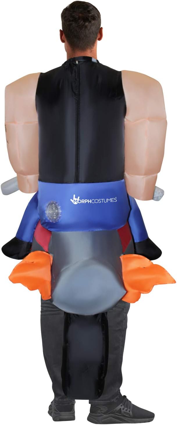 Bronco Rider Costumes Morph Inflatable Bucking Bronco Ride-on Costume for Adults - BigaMart