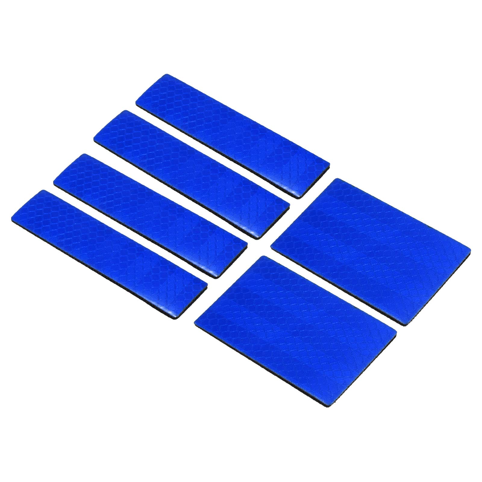 PATIKIL Reflective Patch 1x4 2x3, 6 Pcs Hook and Loop Fastener Safety Appliques for Night Sportsperson Worker Hiker, Blue