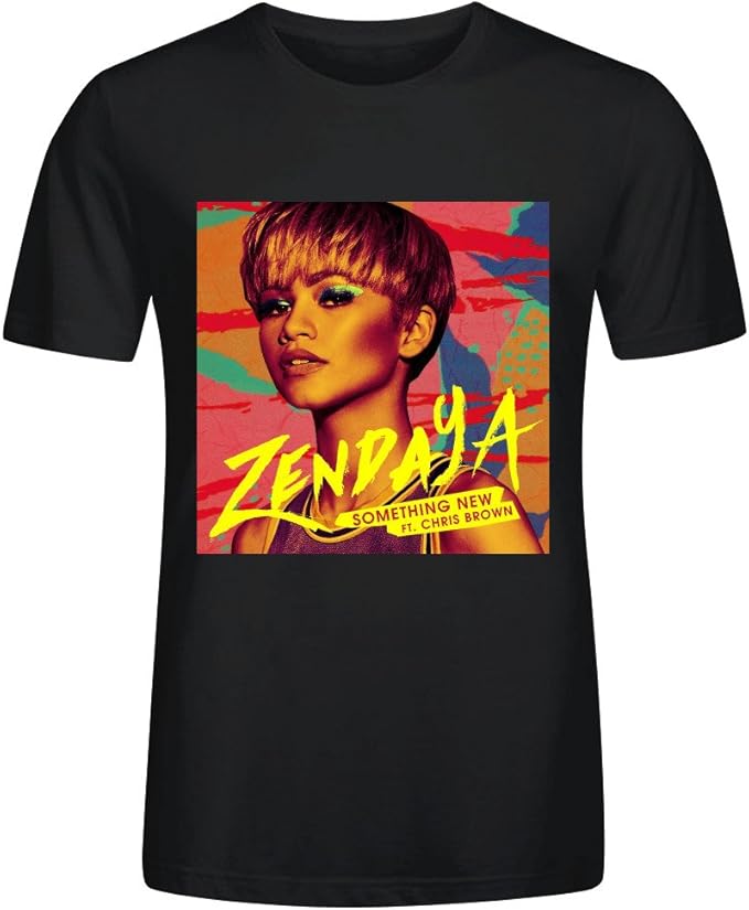 Amazon.com: Ashome Zendaya Something New T Shirts for Men Black