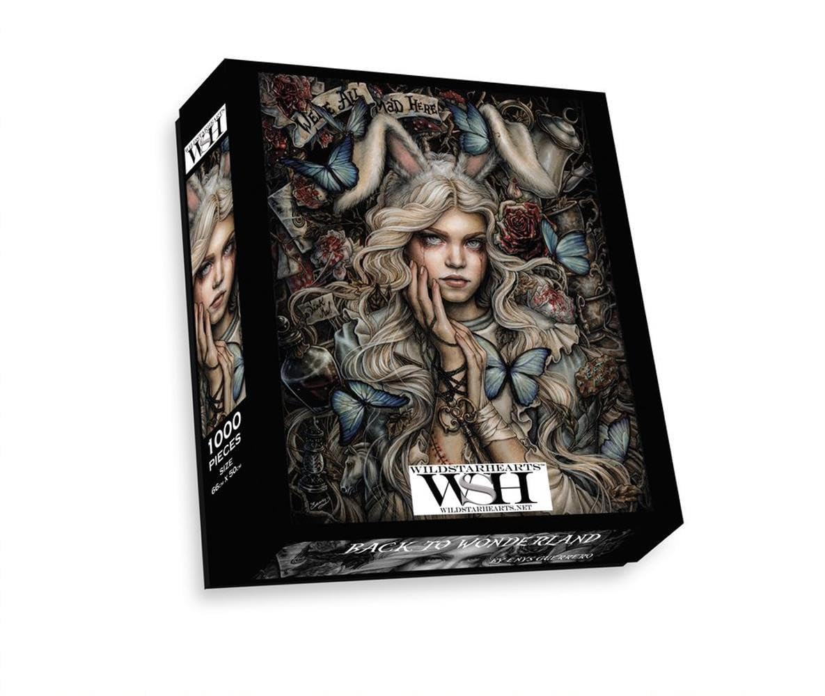 Alice in Wonderland - Back to Wonderland - 1000 Piece Fantasy Jigsaw Puzzle, Enys Guerrero Artwork, Dark Occult Gothic Alice Artwork