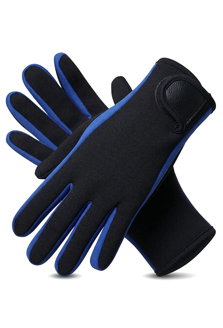 Lovache Neoprene Gloves 1.5MM Swimming Surfing Diving Sailing Wetsuit Blue