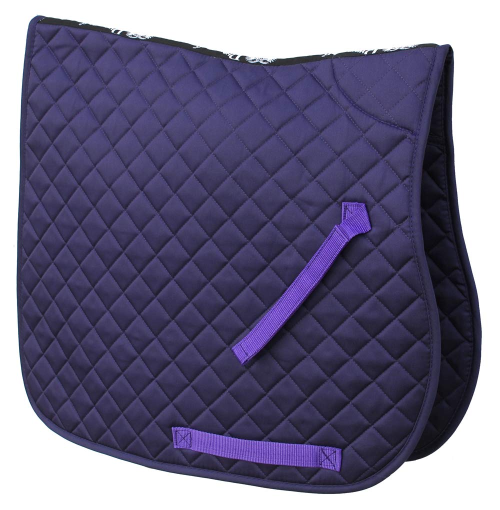 Rhinegold Cotton Quilted Saddle Cloth - Pony - Purple — image 1