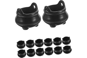 TOYANDONA 24pcs Micro Landscape Doll House Decoration Mini Dollhouse Mini Cauldron Micro Set Miniature Dollhouse Furniture Mini Cauldron Cups Mini Black Cauldron Kettles Plastic Black Boiler