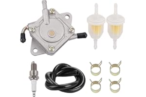 AloneGoer 1014523 Fuel Pump for Club Car Gas Golf Cart DS & Precedent (1984-up) 290FE 350FE Engines Replacement Kit with Fuel Filter Fuel Line Spark Plug Tune Up kit