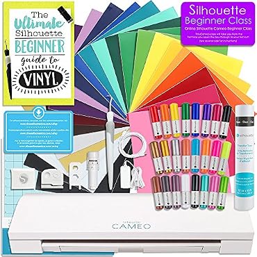 Silhouette Cameo 3 Bluetooth Starter Bundle With 24 Oracal 651 Sheets Transfer Paper Guide Class 24 Sketch Pens Compare Prices Set Price