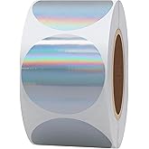 Hybsk 500pcs Holographic Silver Labels Color Coding Dots for Organizing Inventory 1.5" Round Dot Self Adhesive Stickers -DO NOT Support Printing! (1.5 inch)