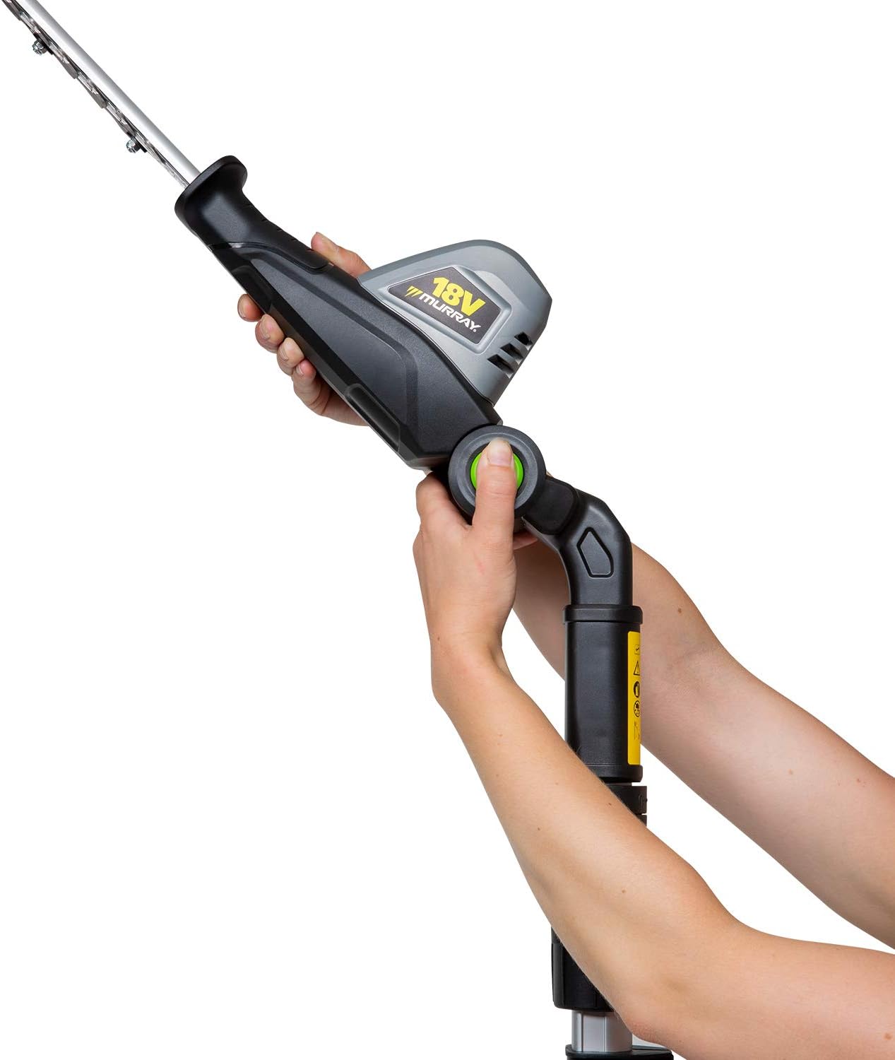 Murray IQ18PSH 18V Li-Ion Cordless 20cm Pole Saw & 41cm Hedge Trimmer 2-in-1, Powered by Briggs & Stratton, Body Only - Image 5