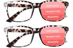 SIGVAN Progressive Multifocal Computer Glasses Women Men Blue Light Blocking Reading Glasses Spring Hinge Readers (2 Tortoise, 2.0)