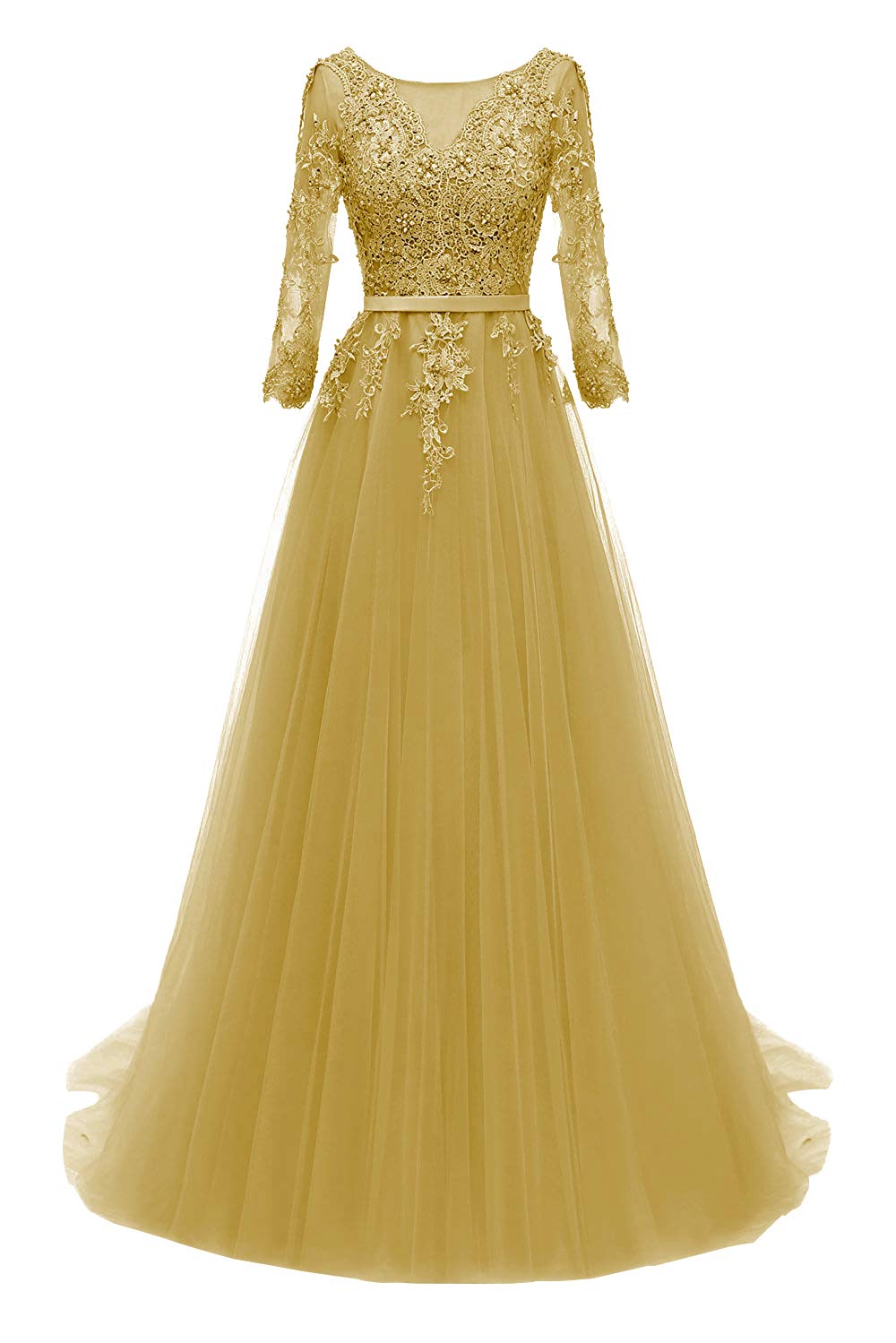 H.S.D Bridesmaid Dresses Long Prom Evening Dress Lace Applique Beaded