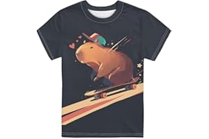 Xhuibop Kids T Shirts for Boys Size 3-16 Girls Short Sleeve Sportswear Active Tops