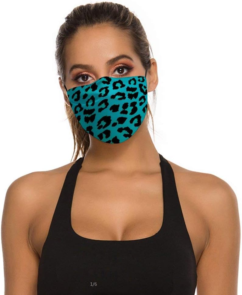 Fitness blue mask leopard amazing mateiral