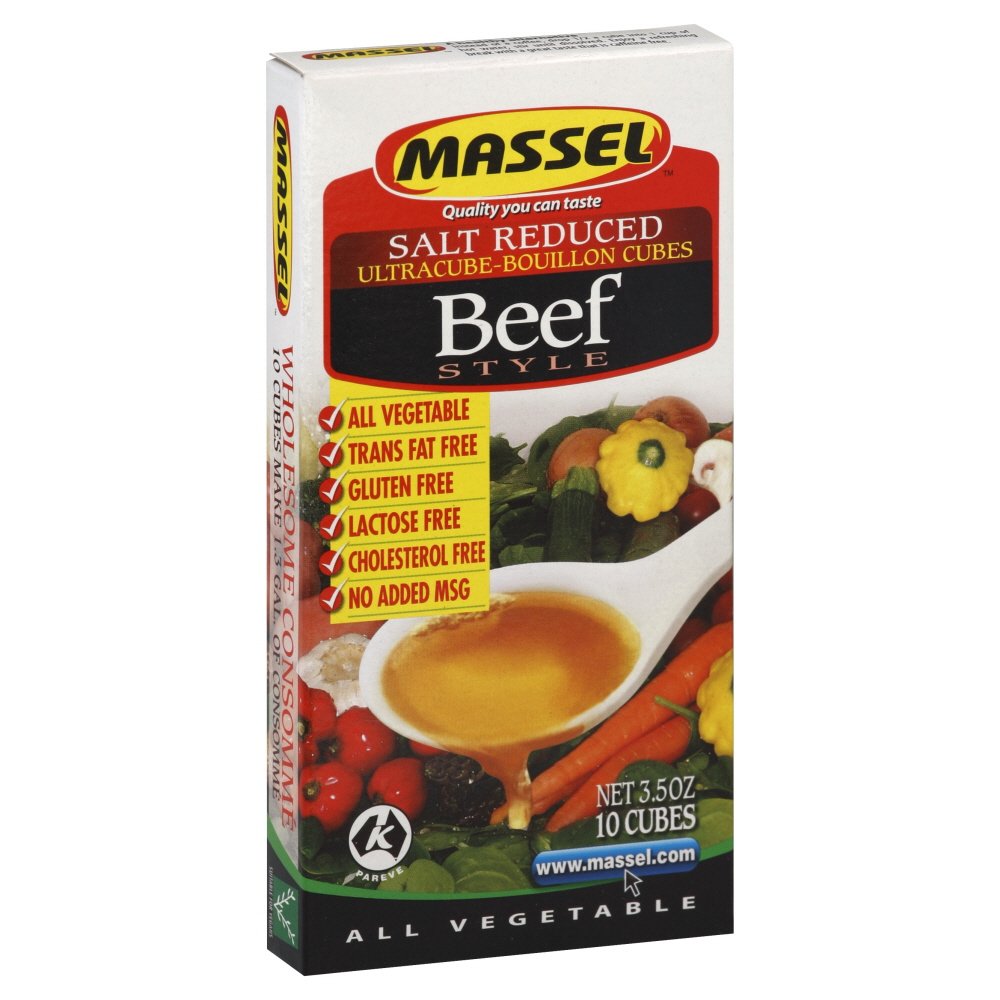 Amazon Com Massel Ultracube Bouillon Cubes Reduced Salt Gluten Free Beef Style 3 5 Oz Baby Food Grocery Gourmet Food