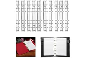 Emapoy 10pcs Ring Binder Mechanisms D Ring Replacement Binder Planner Loose Leaf Binding Spines for Loose Leaf Notebook Plann