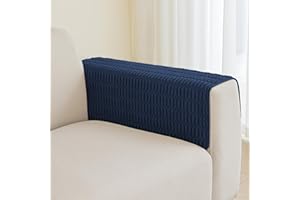 Muamar Couch Arm Covers Chair Arm Covers, Non Slip Sofa Arm Covers, Armrest Covers for Sofa, Furniture Covers Couch Protector Set of 2pcs (26x26inch, Dark Blue)