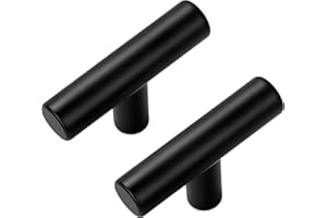 LGSFTBFS 6 Pcs Black Cabinet Knobs, Matte Black Kitchen Cabinet Hardware Pulls Knobs for Dresser Drawer Cupboard Closet Furni