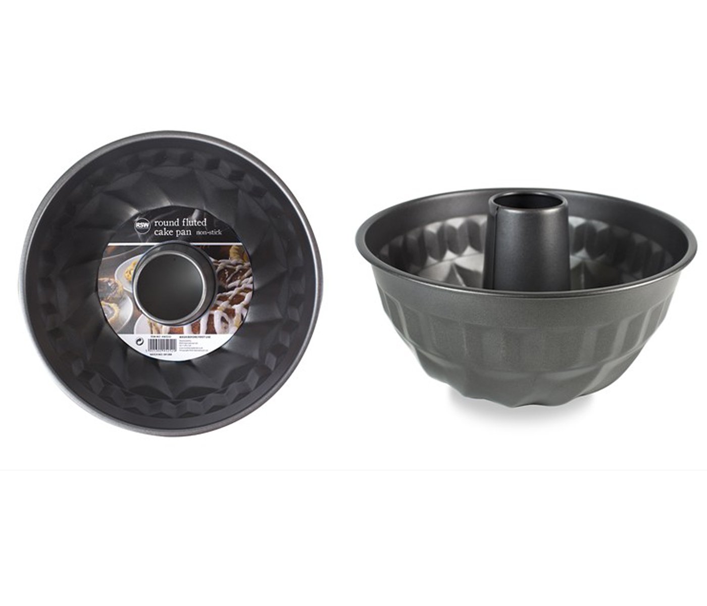 Round Non Stick Fluted Cake Pan Perfect for Ring Cakes, Savouries & Desserts