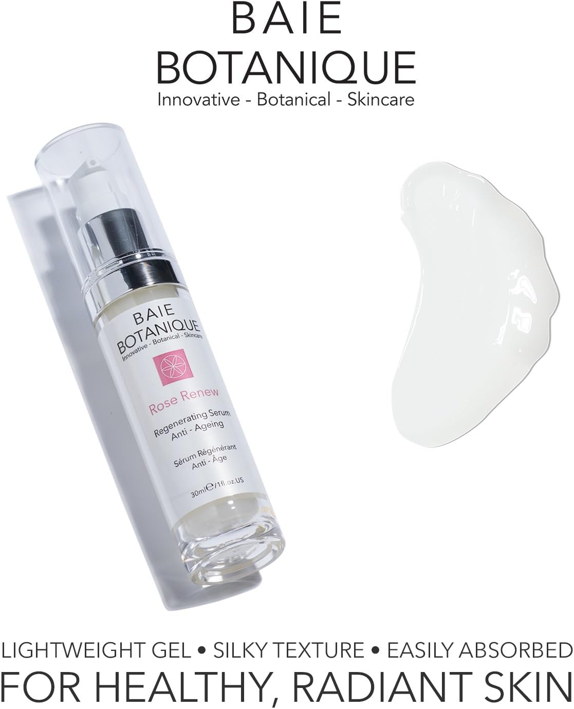 Baie Botanique, Rose Renew Hyaluronic Acid Serum, Replenishes, Smooths Fine Lines & Plumps Skin, Regenerating Serum - Image 5