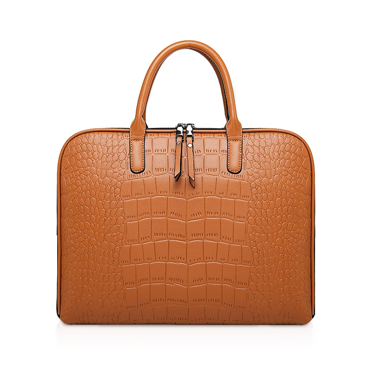 NICOLE & DORIS Laptop Bags for Women 13-14 Inch Large PU Leather Tote Bag Men Laptop Handbag Ladies Business Work Bag Retro Leather Briefcase Brown