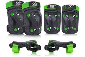 Knee Pads Elbow Pads with Wrist Guards Protective Gear Set for Kids Youth Adult Skateboard Sports Skateboarding Roller Skatin