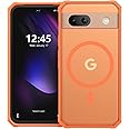ANNSD for Google Pixel 8a Case,Compatible with Magsafe, Translucent Protective Shockproof Slim for Pixel 8a Case(Matte Orange)