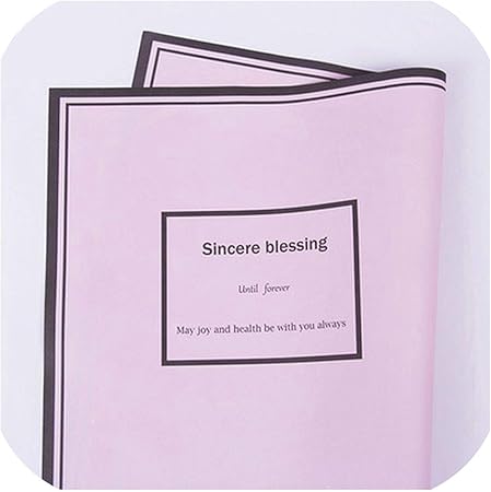 Amazon Mihuage pcs欧州の包装紙英語の柄フラワーブーケの梱包材ホリデーギフトラッピングクラフト紙 ピンク 文房具 オフィス用品 文房具 オフィス用品