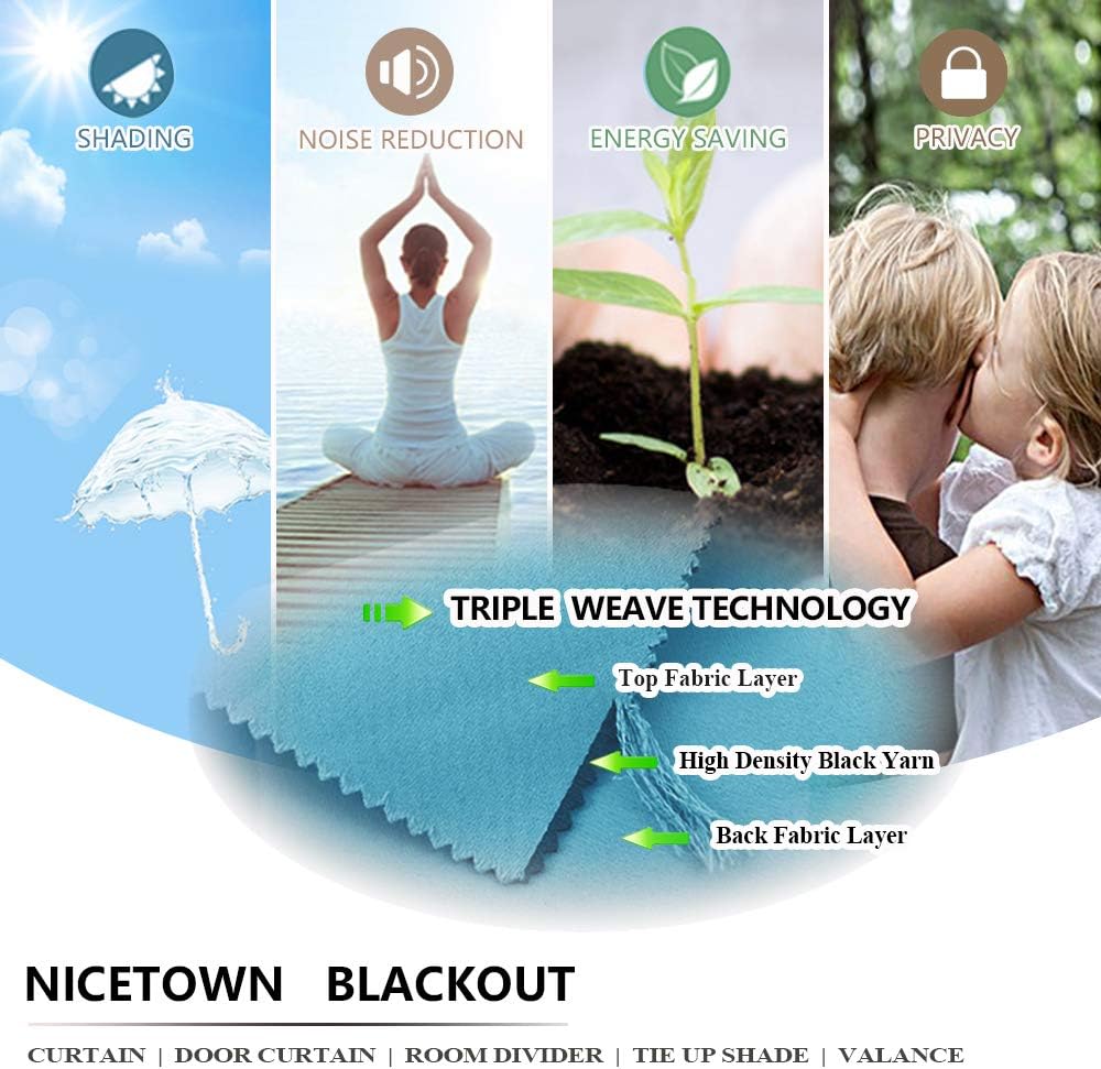 NICETOWN Outdoor Curtain Grommet Top and Bottom, Thermal Insulated Keeps The Rain Out Versatile Vertical Drape, Blackout Heavy Weight Wind Break Outdoor Drapery (52 by 108 inches,1 Piece, Tan-Khaki)