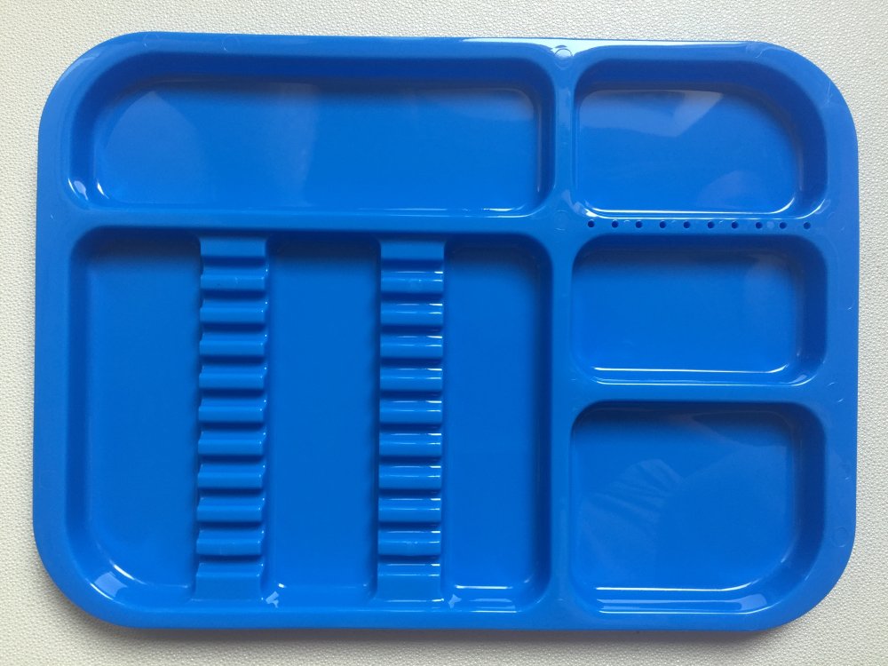 DENTAL instrument autoclavable set up tray includes BUR HOLDER SECTION