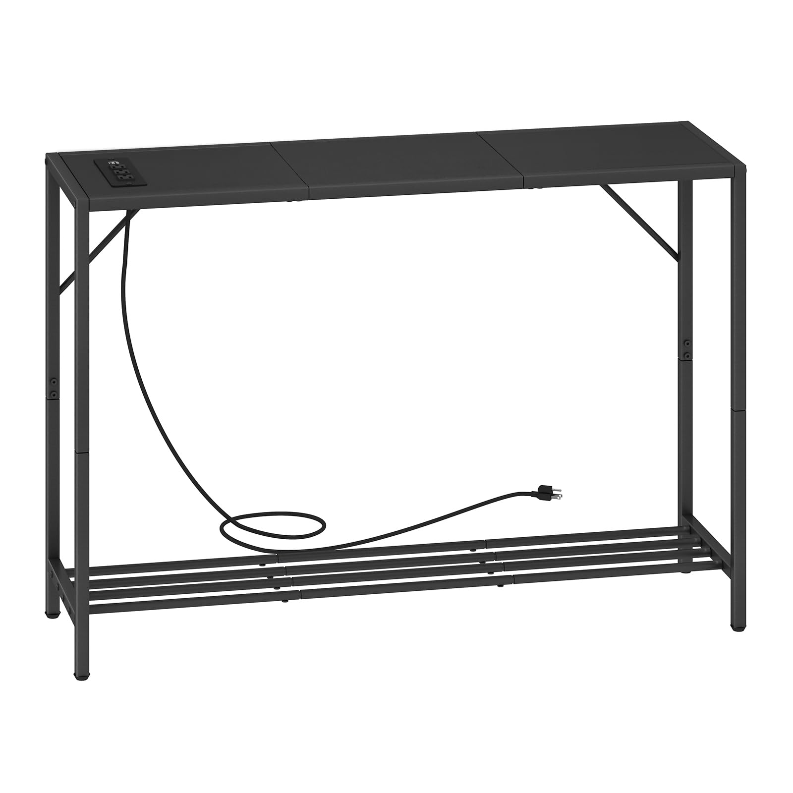 LAATOOREE Console Table with Power Outlets and USB Ports, 41.7 ...