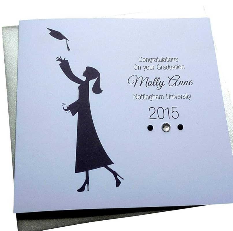 Handmade Personalised Girls Graduation Card Amazon.co.uk Handmade