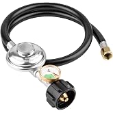 YEYETUO 3 Feet Propane Regulator with Hose, Gas Grill Regulator and Hose | Propane Tank Hose with Regulator, 3/8" Female Flare Nut, for Most Gas Grill, Heater and Fire Pit Table