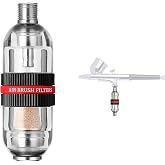 HUBEST Mini Airbrush Air Filter Moisture Water Trap, 1/8" BSP Threads Spray Pen Oil Water Separator for Gundam Model Painting, Makeup, Tattoo &amp; Art Craft Tools