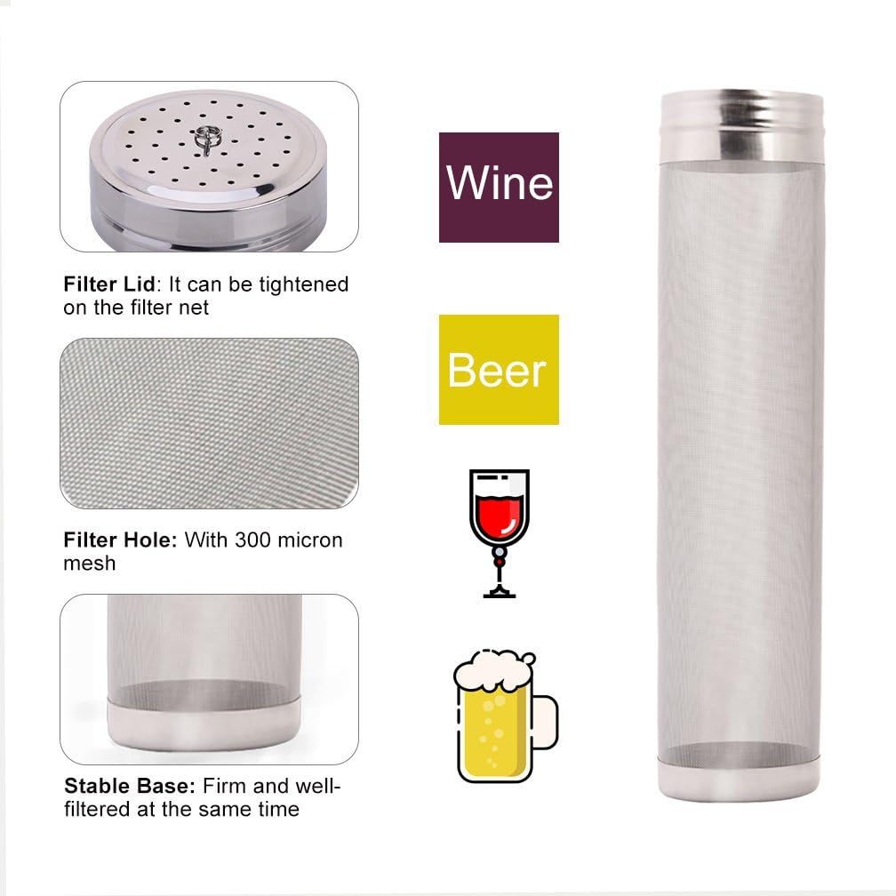 Yosoo Stainless Steel Hop Spider Beer Keg Dry Hopper Filter Screen Strainer Homebrew Kettle Kegging Equipment (29 X 7 Cm/11 X 2.7 Inch) - Image 4