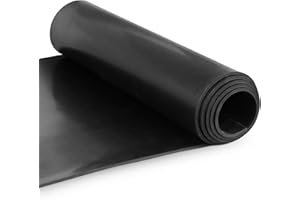 Exactly Rubber - Commercial Grade Silicone Sheet, 60A Durometer Silicone Mat, -80 to 450°F Temperature Resistant Rubber Mat, Rubber Sheet with 350% Elongation, Made in The USA, 1/16 x 3" x 9", Black