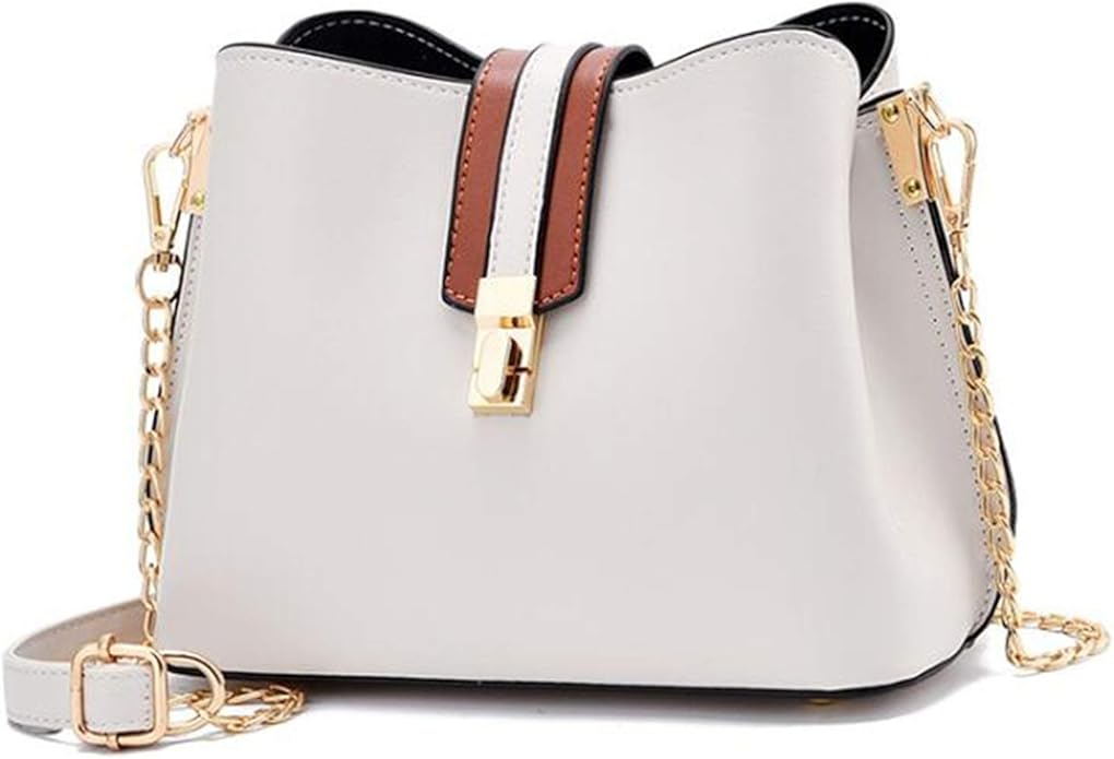 Chains Shoulder Sling Bag Crossbody Bucket Bag Handbags Lock Design