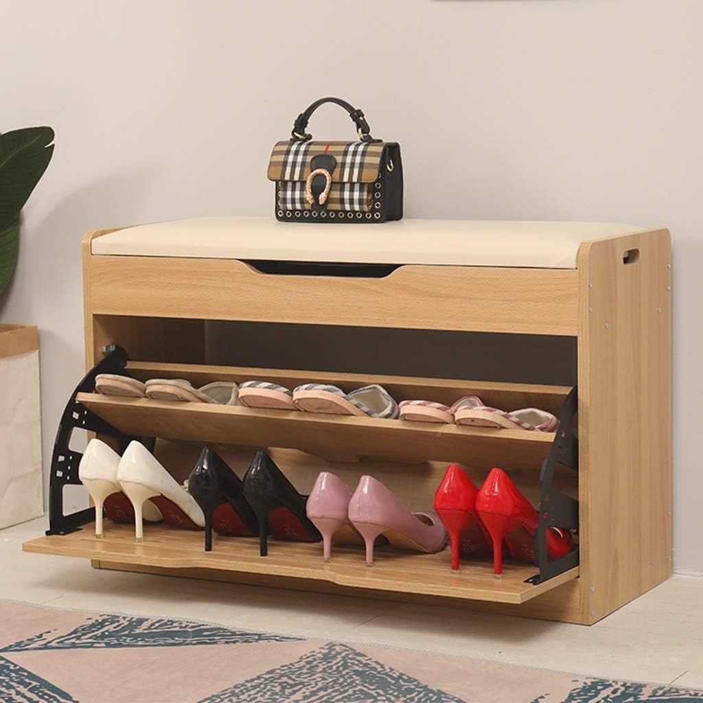 Banco de almacenamiento de zapatos de simplicidad moderna con cajón