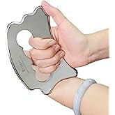 BYYDDIY Stainless Steel Massage Scraper Tool for Large Hands, Derma Edge Massage Tools,Gua Sha Scraping Tool for Physical Therapy,Muscle Scraper Tool (N)