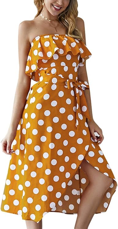 yellow polka dot sundress