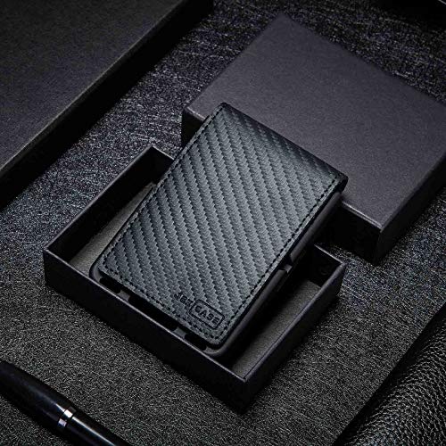 Dapper Leather Bifold Wallet EDC Wallet – JEXICASE Money Clip Wallet for Men – Minimalist Card Wallet for Men –RFID Blocking Card Holder Minimalist Bifold Wallet (Black)