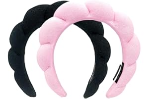 HitModa Spa Headbands for Facial Skincare, Terry Cloth Makeup Remover and Face Mask Headbands - Puffy and Absorbent for Face Washing and Skin Treatments
