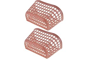SHINEOFI Rotatable Plastic Shower Basket 2Pcs with Hook, Hanging Bathroom Organizer for Shampoo and Bath
