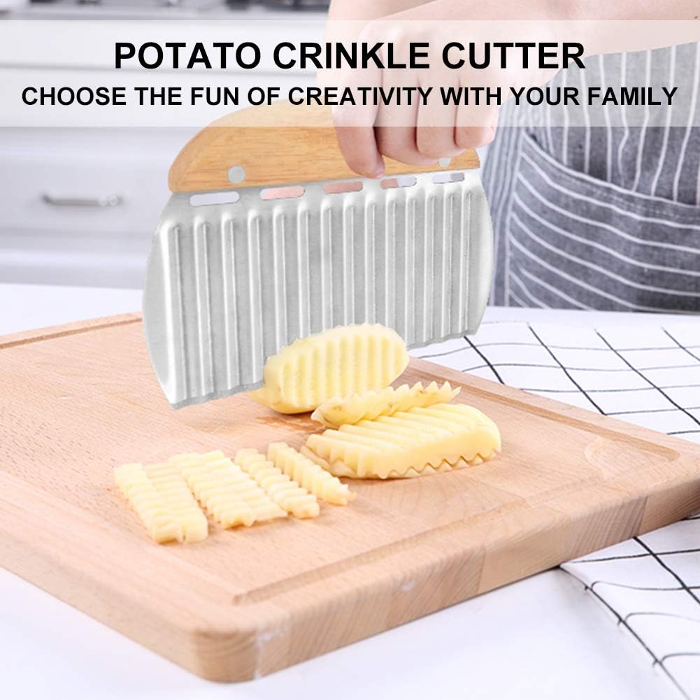 TUKNON Cortador Ondulado Cuchillo Corrugado Cortador de Papas French