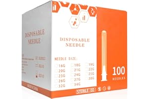 BEICOK 32 Gauge 1/2 Inch Needlr Luer Lock Dispensing Accessories, Individually Packaged 100 Pack