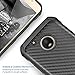 TJS for Motorola Moto E4 Case, [Full Coverage Tempered Glass Screen Protector] Dual Layer Hybrid Shockproof Drop Protection Impact Rugged Case Armor Cover Compatible Motorola Moto E4 (Black)